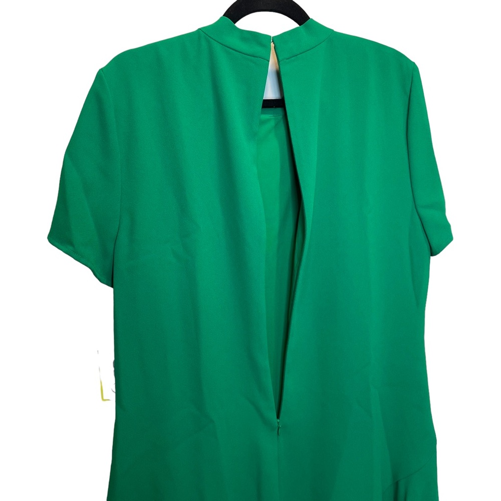 CeCe Bow Neck Short Sleeve Dress Lush Green Size 16 New - Picture 10 of 10